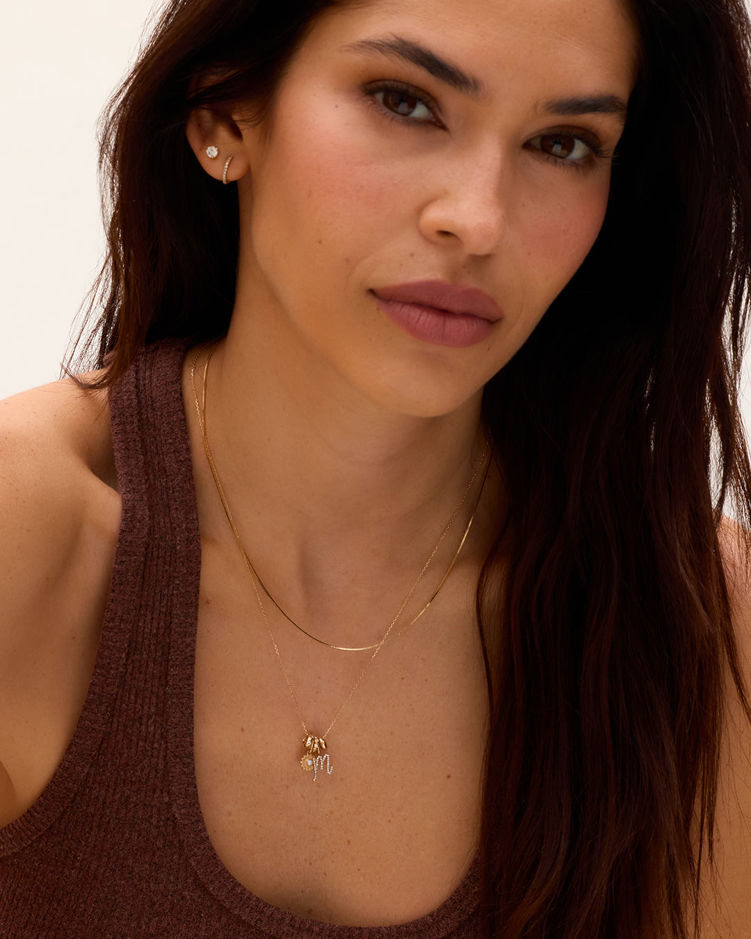 Classic Diamond Halo Charm || option::14k Solid Gold