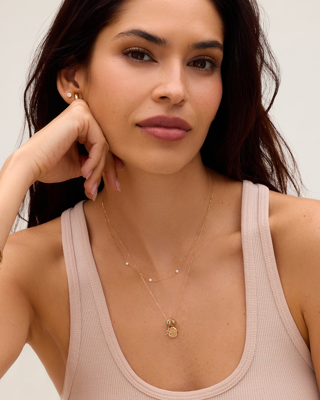 Diamond Pavé Halo Charm || option::14k Solid Gold