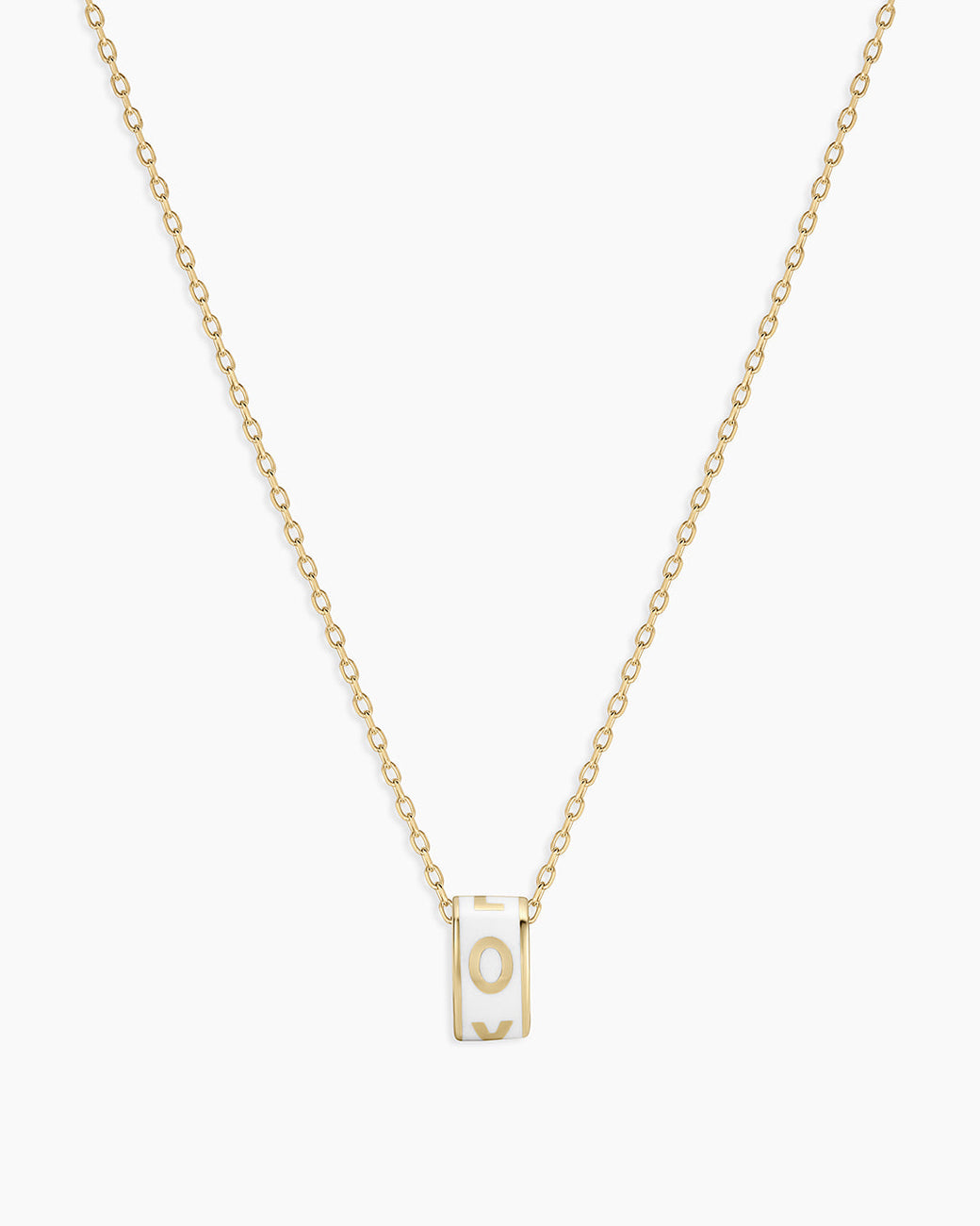 14K Gold Love Halo Charm Necklace || option::14k Solid Gold