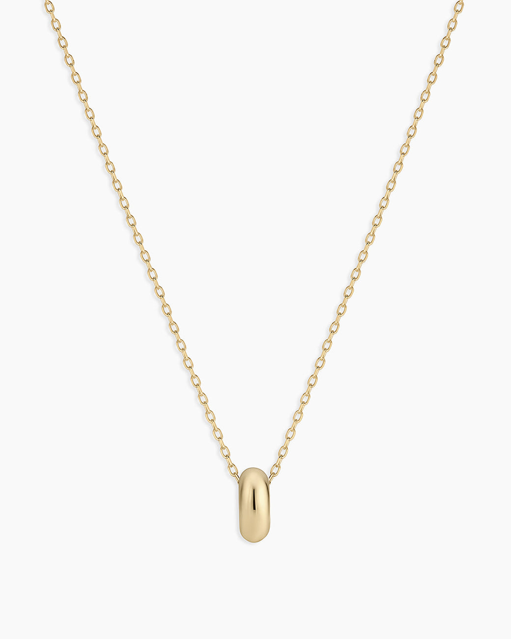 14K Gold Lou Halo Charm Necklace || option::14k Solid Gold