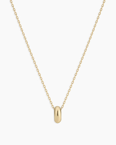 14K Gold Lou Halo Charm Necklace
