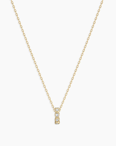 Classic Diamond Halo Charm Necklace