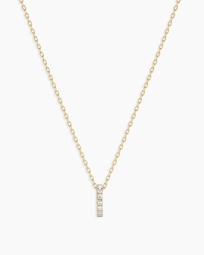 Diamond Pavé Halo Charm Necklace