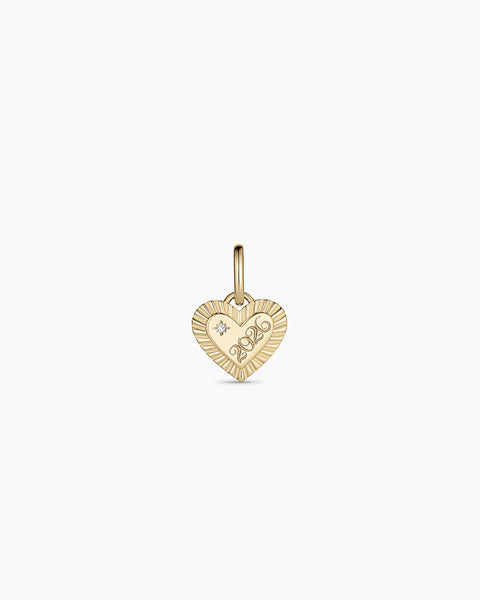 フィリップクランジ　ハートチャーム　14k 14K Gold Milestone Heart Charm – gorjana