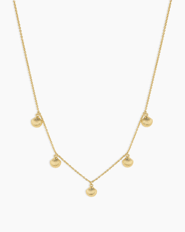 Scallop Mini Necklace || option::18K Gold Plated