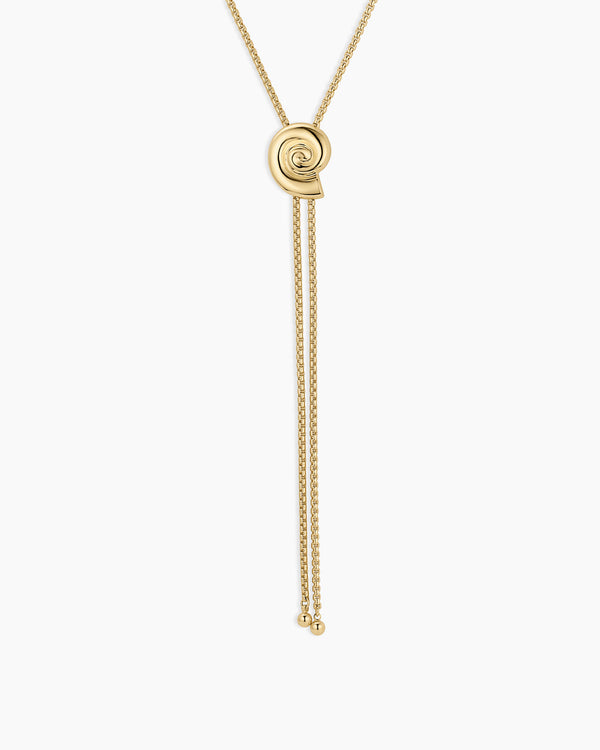 Nautilus Bolo Necklace || option::18K Gold Plated