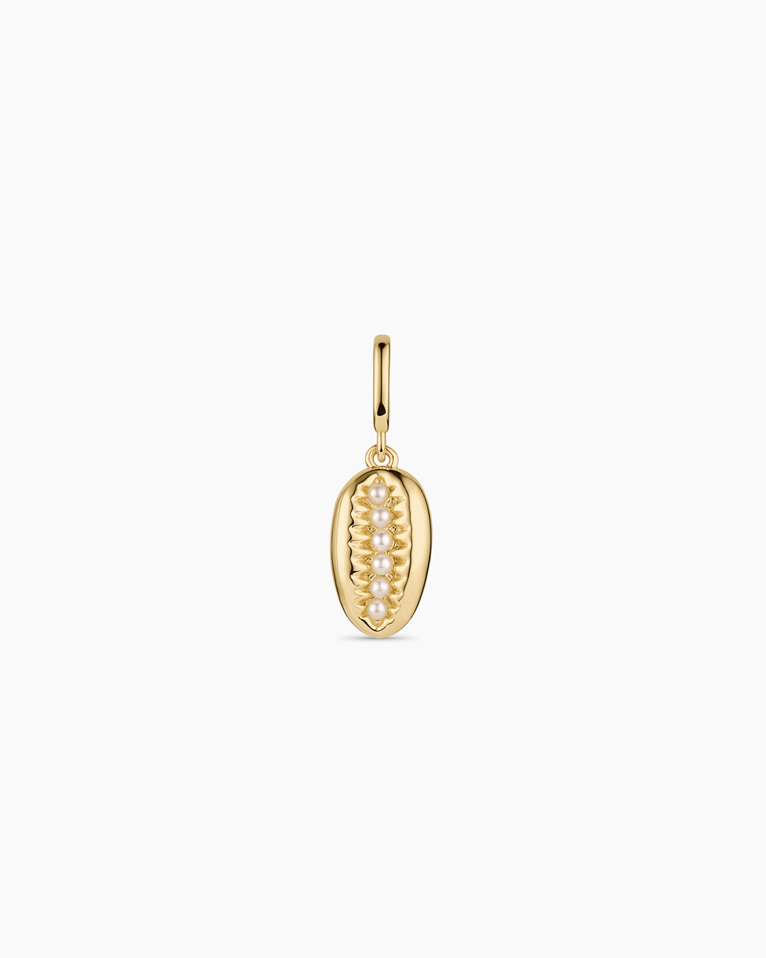 Cowrie Pearl Parker Charm || option::18K Gold Plated
