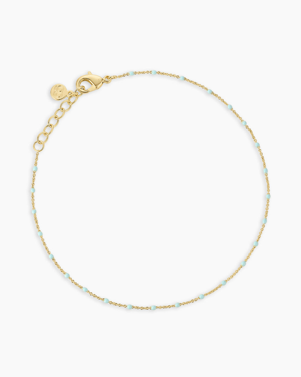 Capri Anklet || option::18K Gold Plated, Seafoam