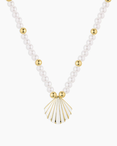 Scallop Pearl Necklace
