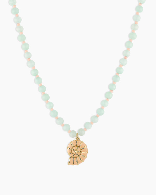 Porto Nautilus Necklace || option::18K Gold Plated