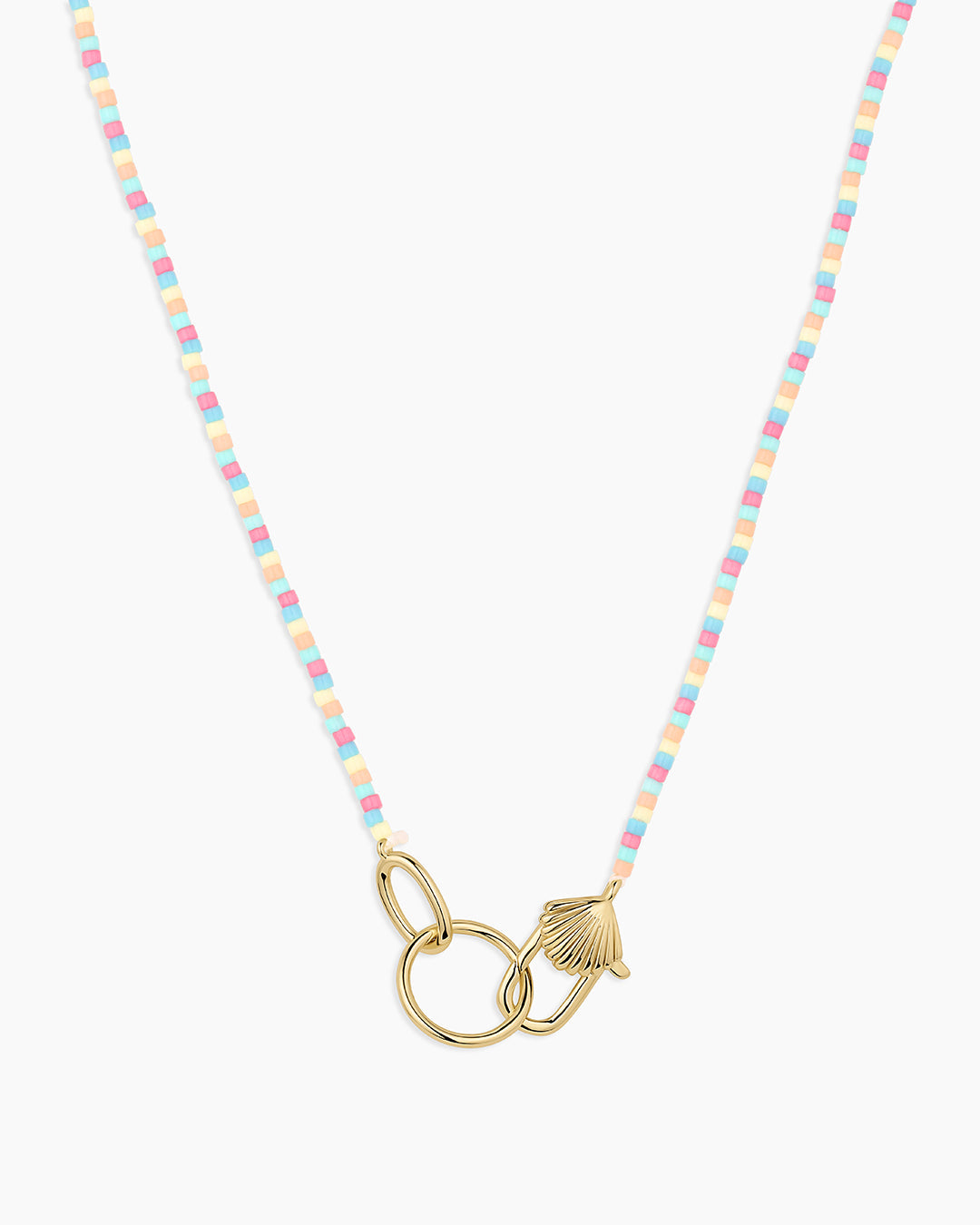 BIO wear ネックレス PADLOCK BEADS NECKLACE Scallop Padlock Beach Necklace – gorjana