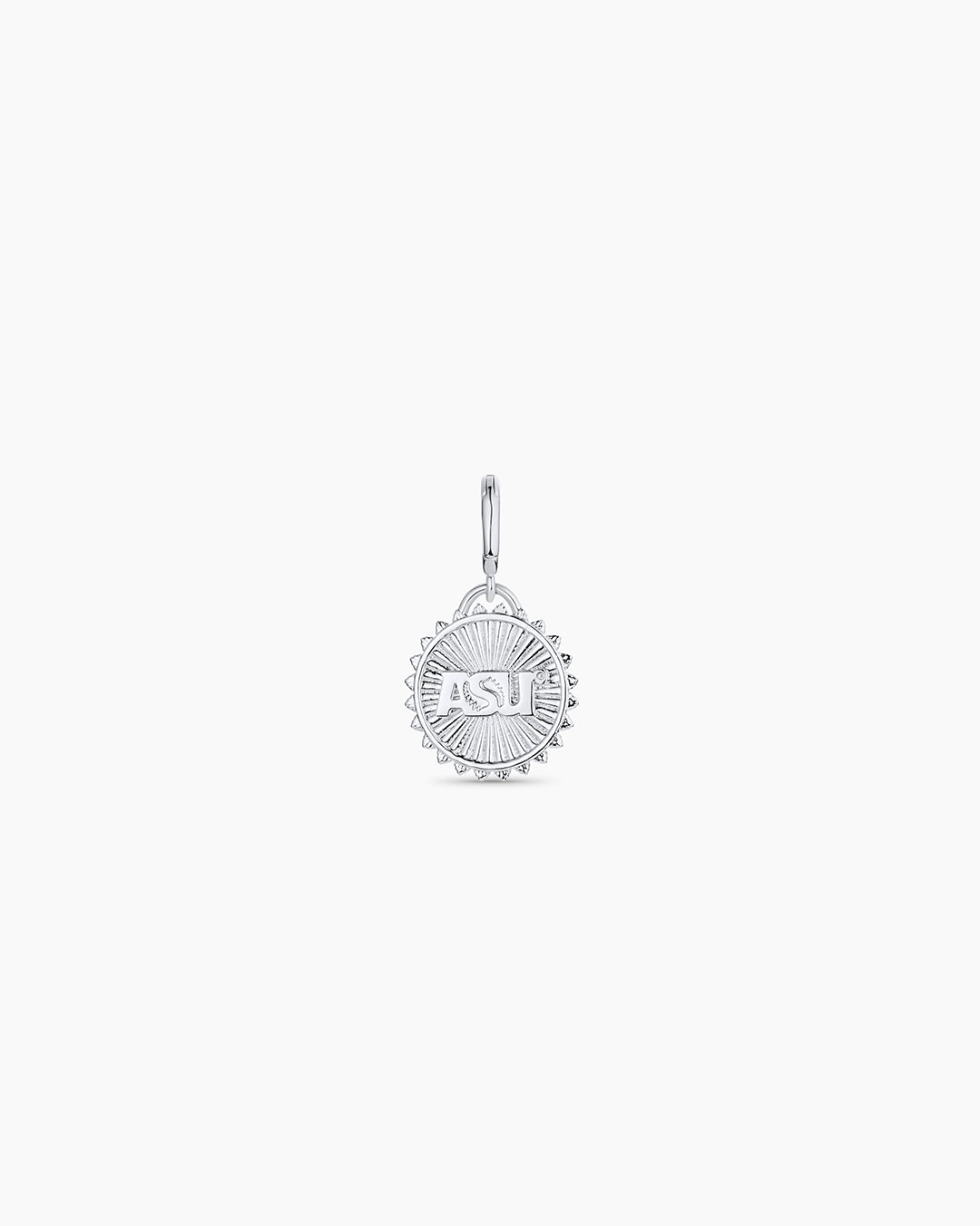 Sun Devil Charm (reversible) || option::Silver Plated