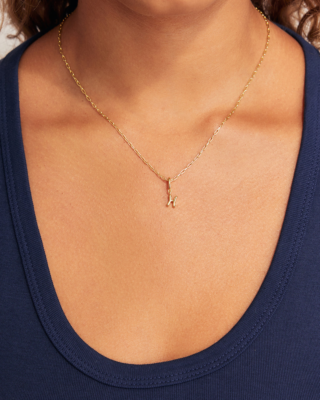 Ryder Alphabet Charm || option::18K Gold Plated, Eta