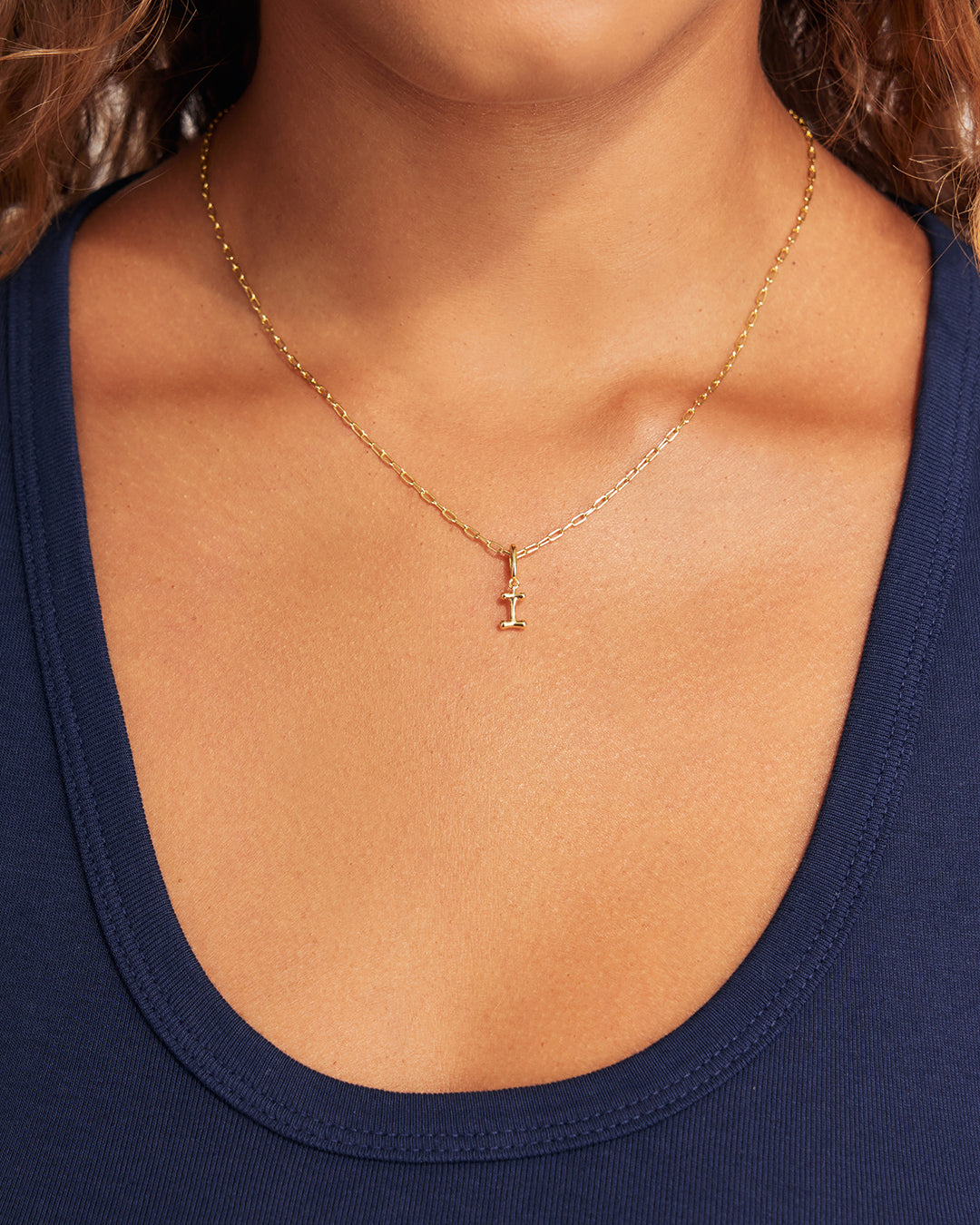 Ryder Alphabet Charm || option::18K Gold Plated, Iota