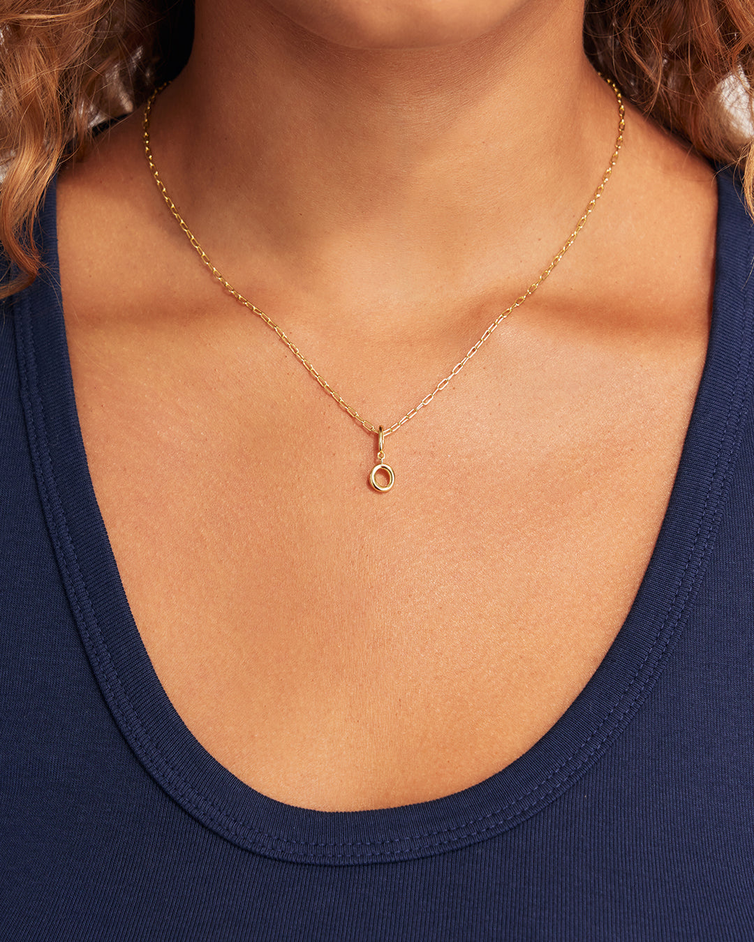 Ryder Alphabet Charm || option::18K Gold Plated, Omicron