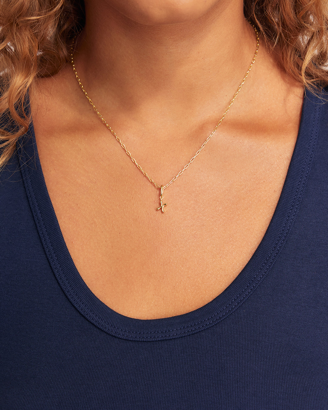 Ryder Alphabet Charm || option::18K Gold Plated, Chi