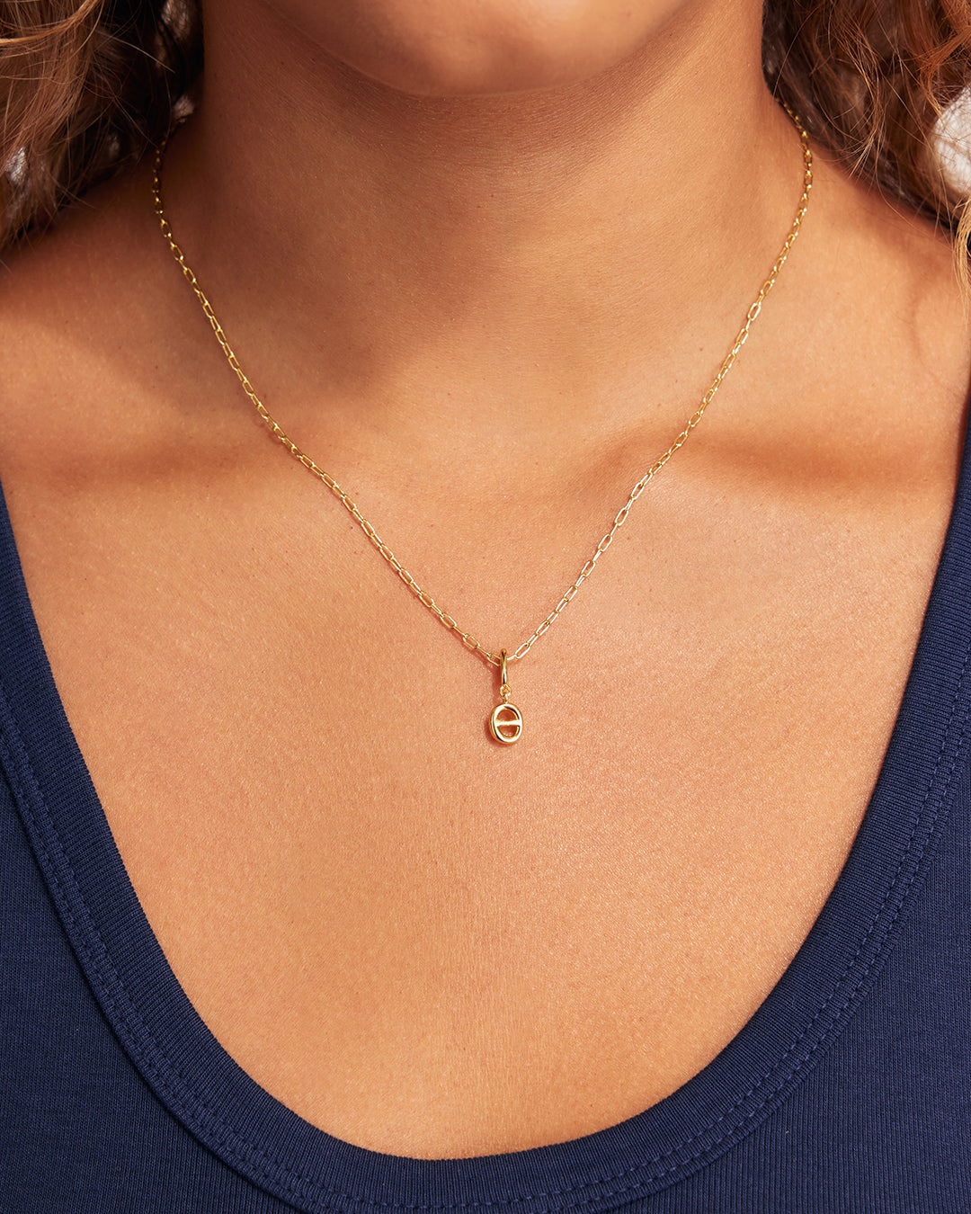 Ryder Alphabet Charm || option::18K Gold Plated, Theta