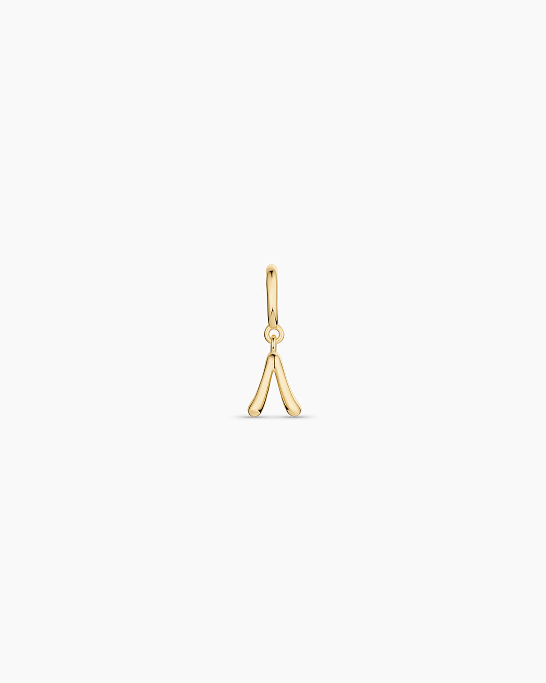 Ryder Greek Alphabet Charm || option::18K Gold Plated, Lambda