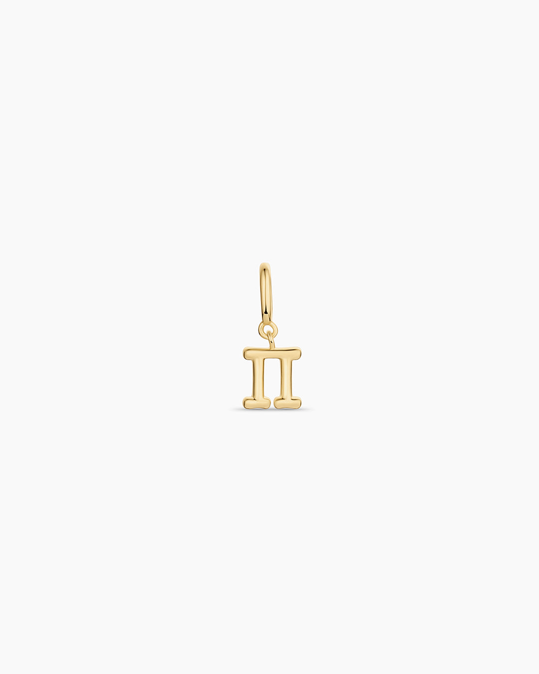 Ryder Greek Alphabet Charm || option::18K Gold Plated, Pi