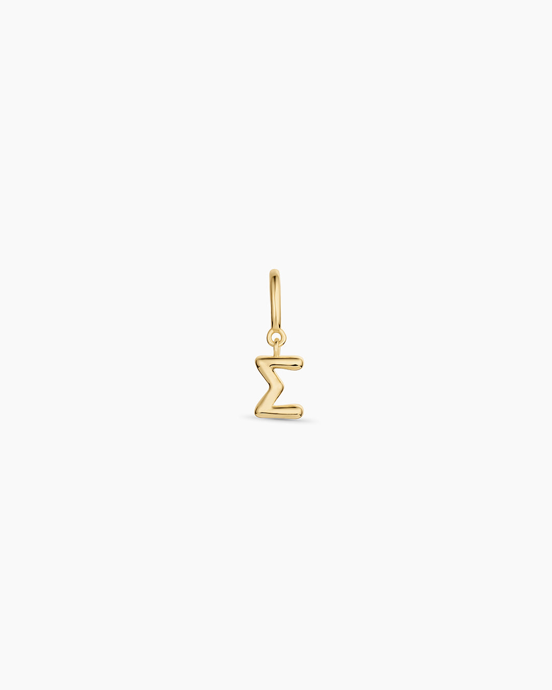 Ryder Greek Alphabet Charm || option::18K Gold Plated, Sigma