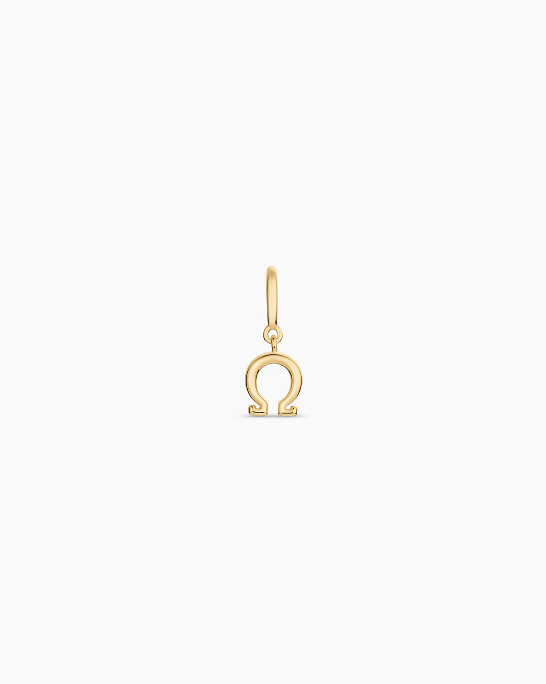 Ryder Greek Alphabet Charm || option::18K Gold Plated, Omega