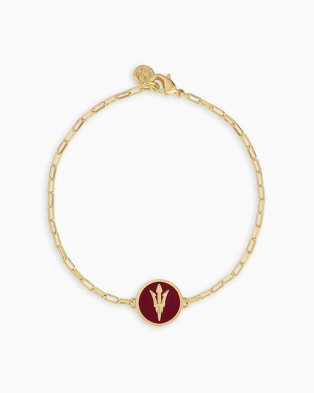 Sun Devil Maroon Bracelet || option::18K Gold Plated
