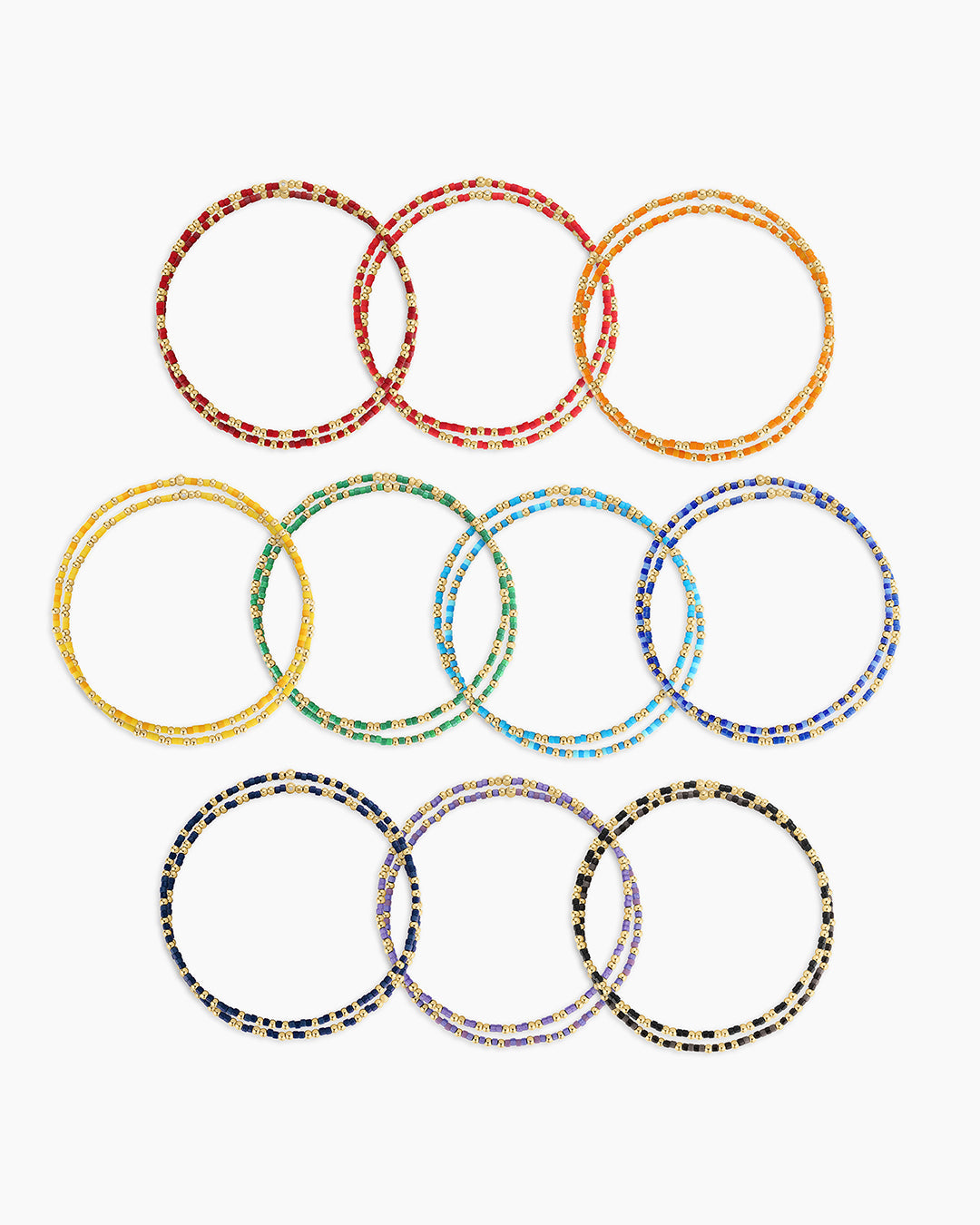 Scout Beaded Bracelet || option::18K Gold Plated, Royal Blue