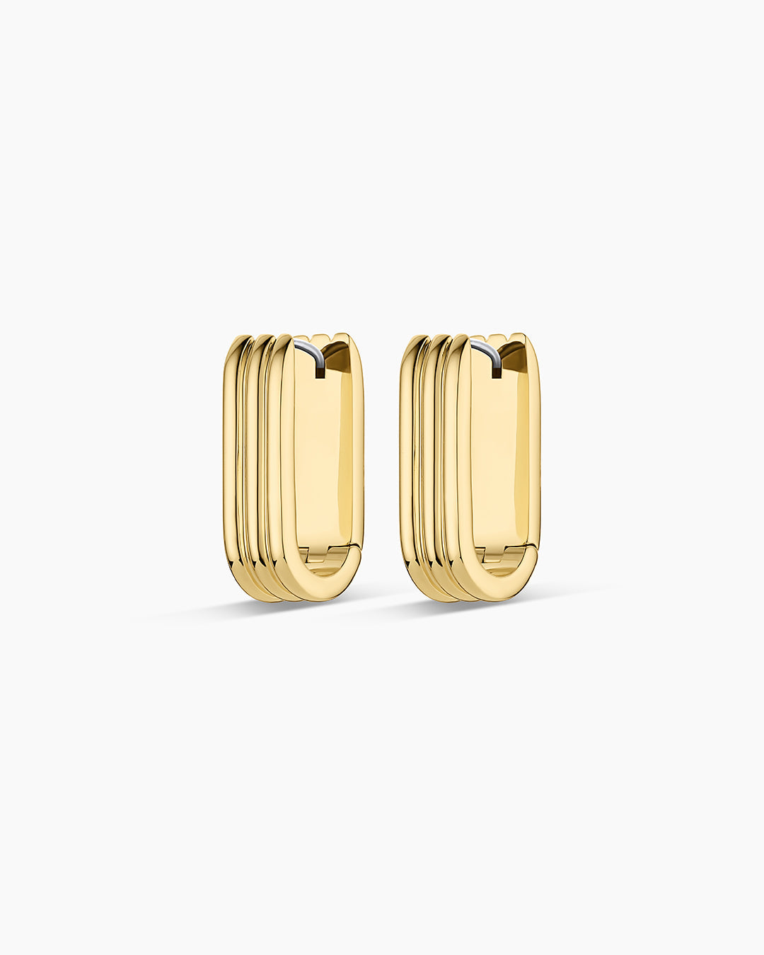 Melrose Link Hoops || option::18K Gold Plated