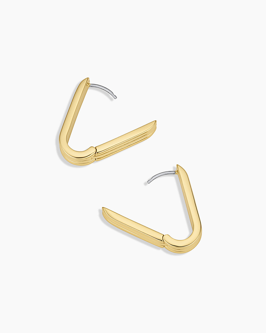 Melrose Link Hoops || option::18K Gold Plated