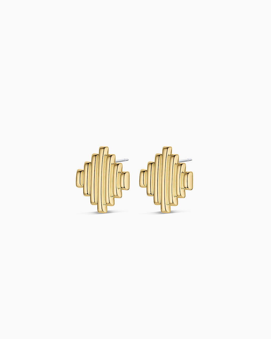 Melrose Stacked Studs || option::18K Gold Plated