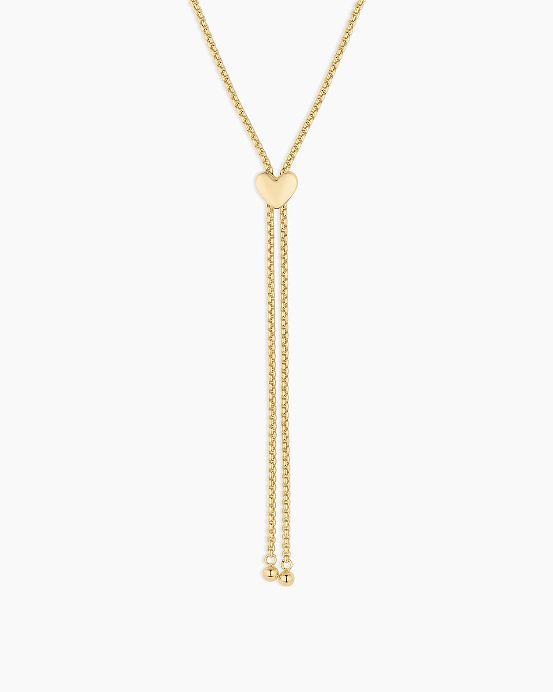 Bella Heart Bolo Necklace || option::18K Gold Plated