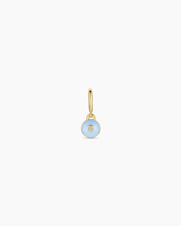 Petite Puff Charm || option::18K Gold Plated, Chambray