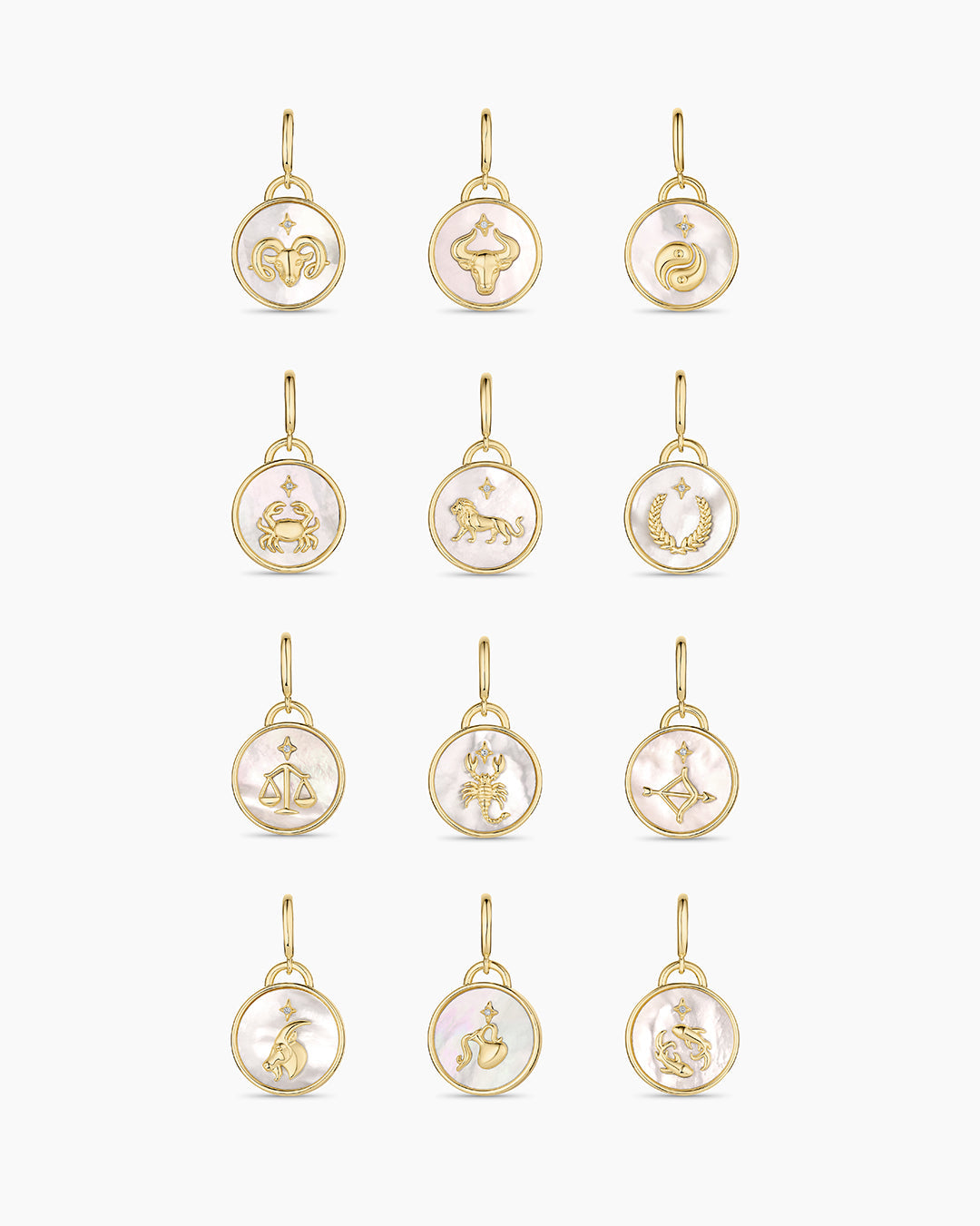  Vintage Zodiac Charm || option::18K Gold Plated