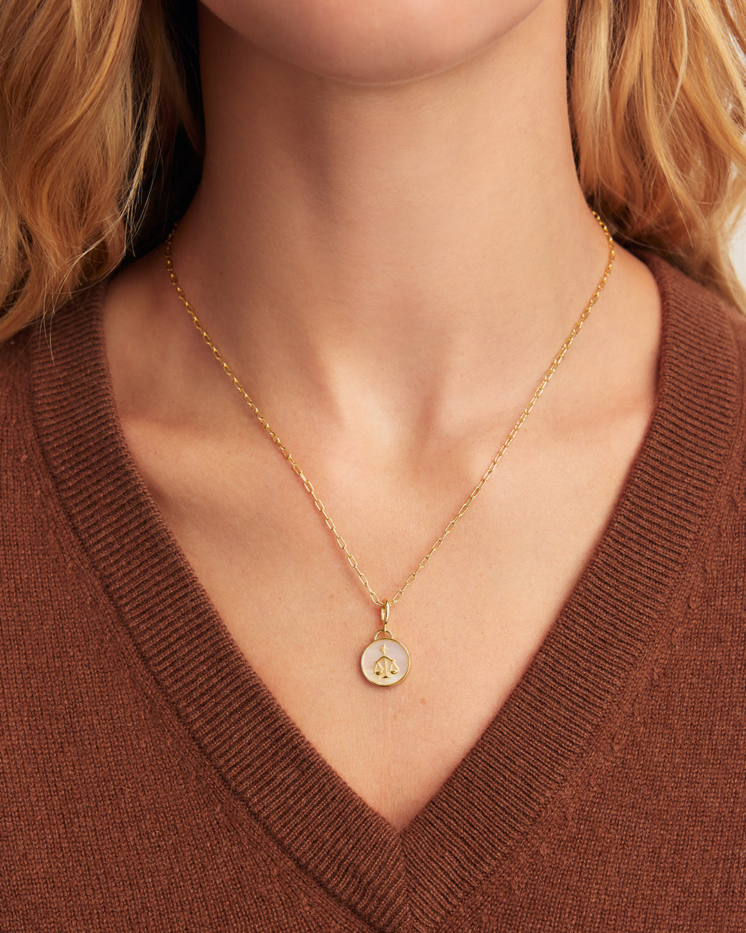  Vintage Zodiac Charm || option::18K Gold Plated, Libra