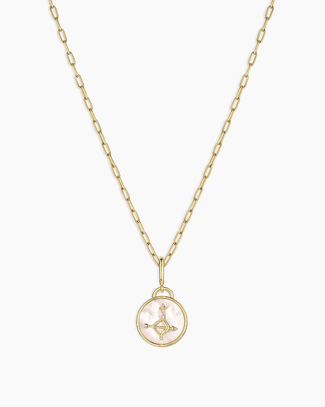 Vintage Zodiac Charm Necklace  || option::18K Gold Plated, Sagittarius