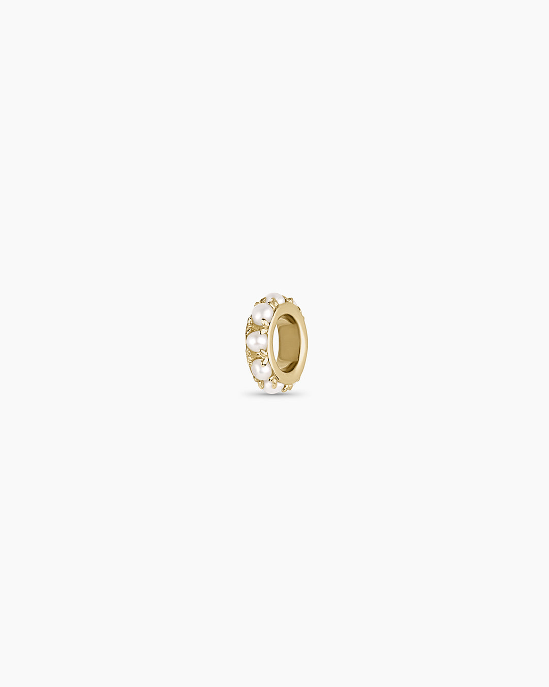 14K Gold Pearl Halo Charm || option::14K Solid Gold