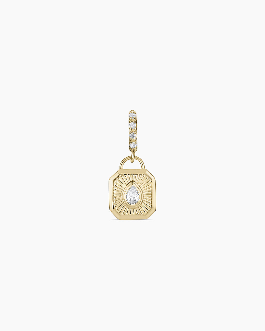 14K Lab Grown Diamond Burst Charm || option::14K Solid Gold