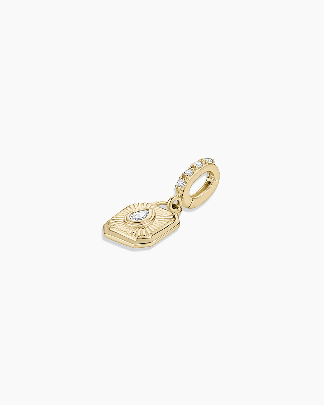 14K Lab Grown Diamond Burst Charm || option::14K Solid Gold