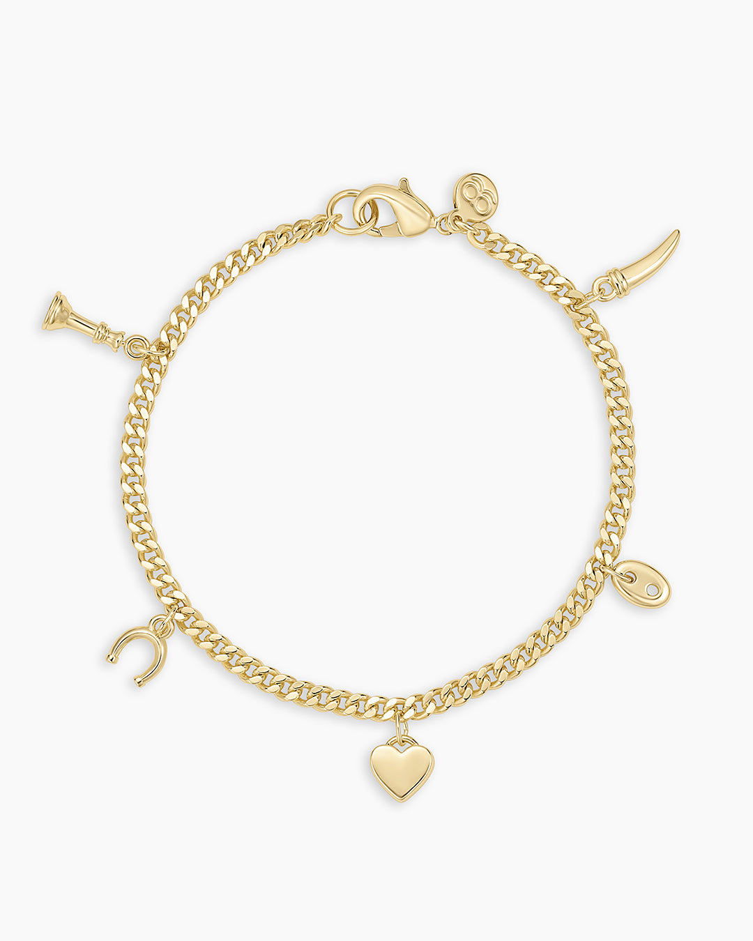 Bella Mini Charm Bracelet || option::18K Gold Plated