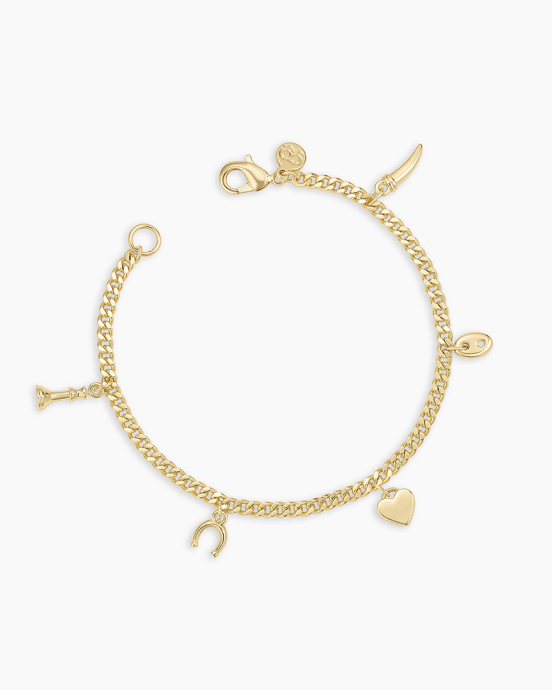 Bella Mini Charm Bracelet || option::18K Gold Plated