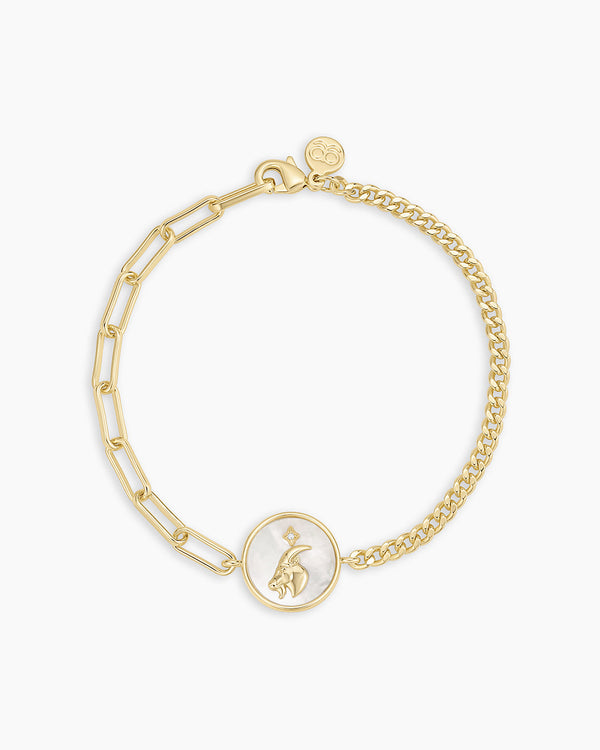 Vintage Zodiac Bracelet || option::18K Gold Plated, Capricorn