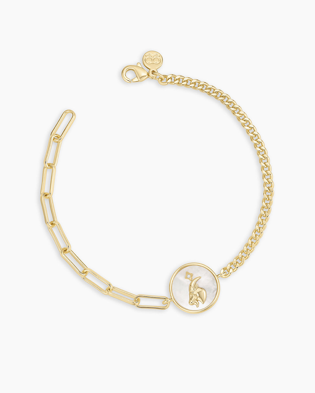 Vintage Zodiac Bracelet || option::18K Gold Plated, Capricorn
