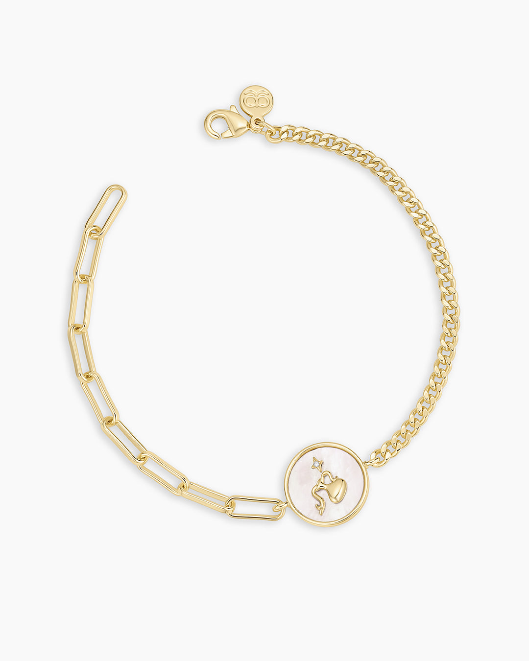 Vintage Zodiac Bracelet || option::18K Gold Plated, Aquarius