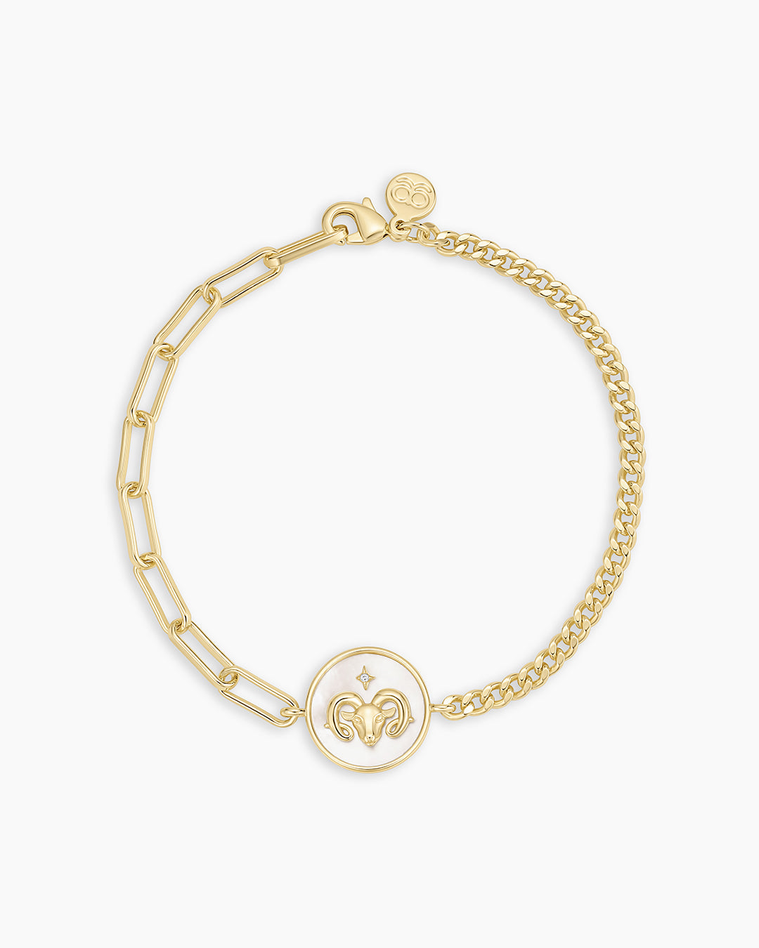 Vintage Zodiac Bracelet || option::18K Gold Plated, Aries