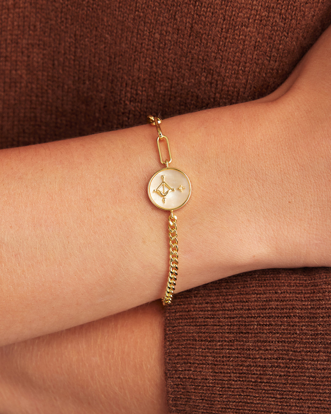 Vintage Zodiac Bracelet || option::18K Gold Plated, Sagittarius
