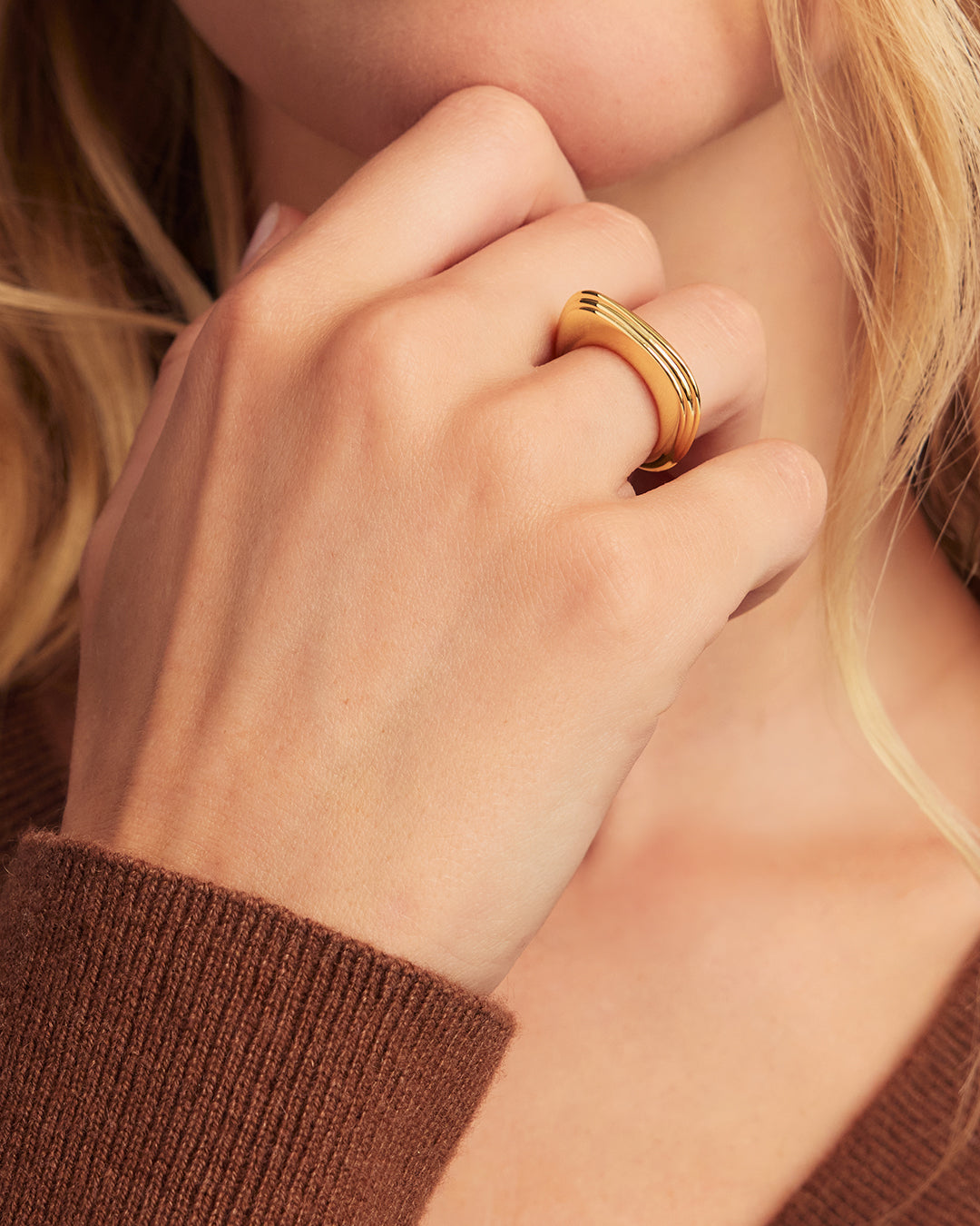 Bella Ring || option::18K Gold Plated