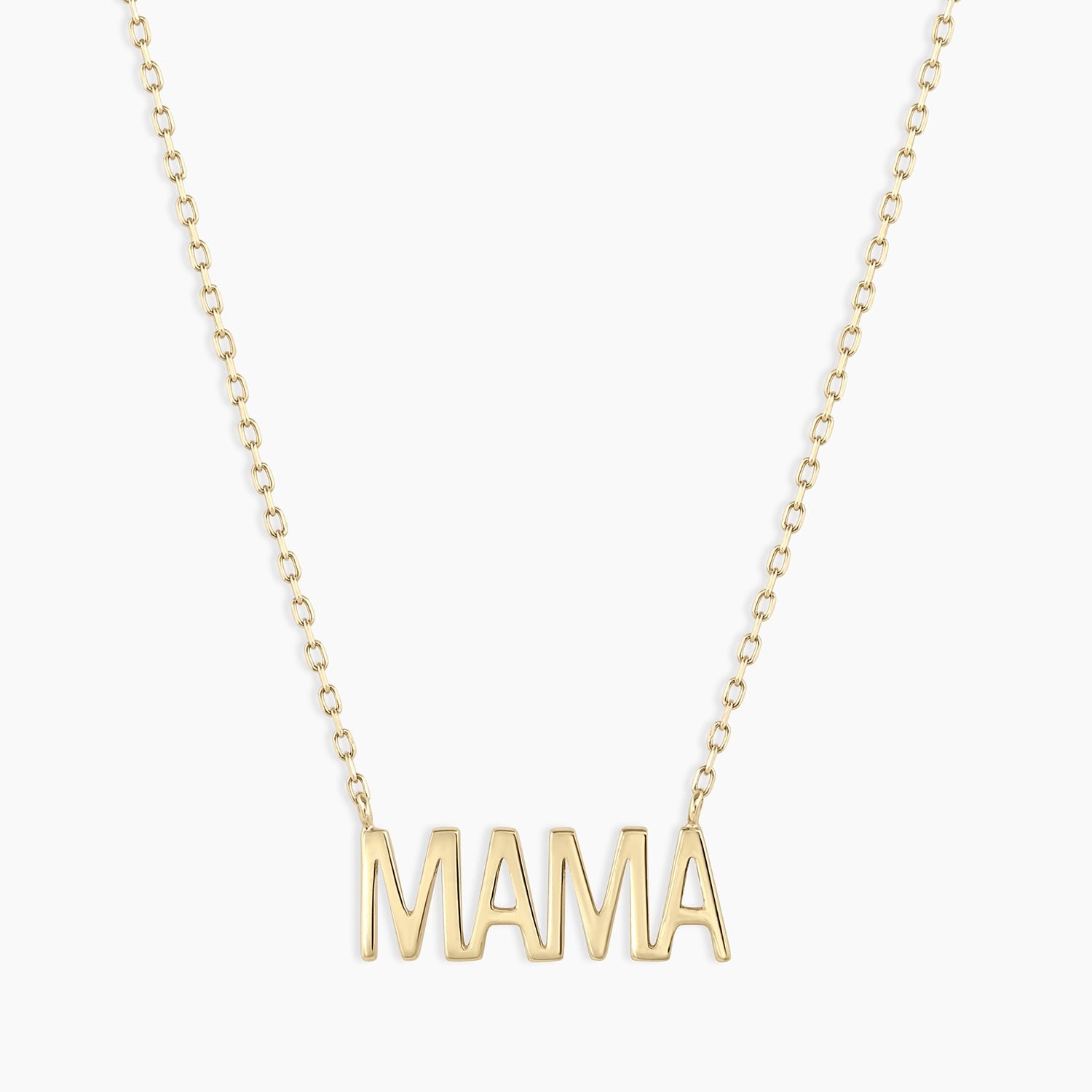 product image of 14k gold mama necklace