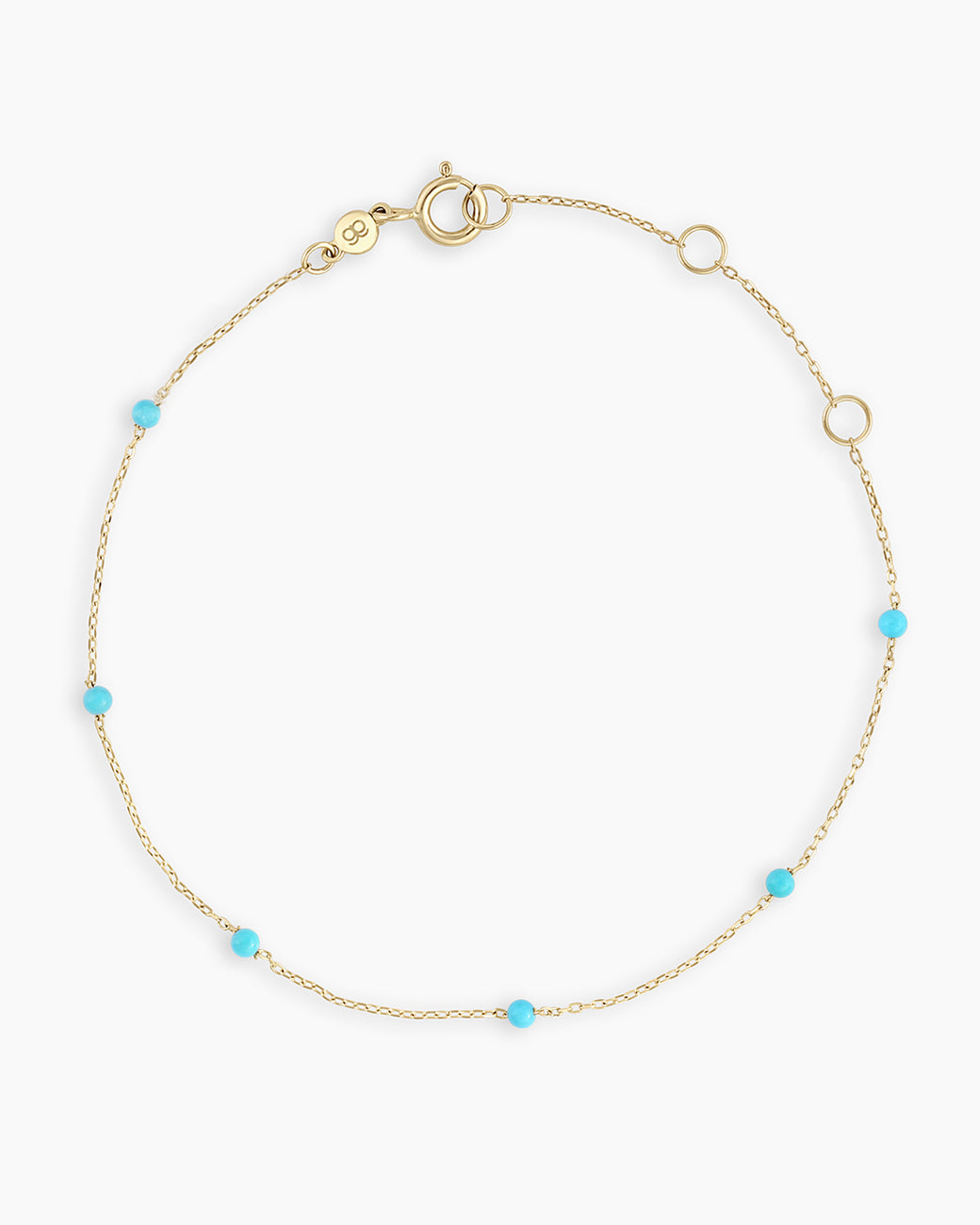 Turquoise Newport Bracelet || option::14K Solid Gold, Turquoise - December