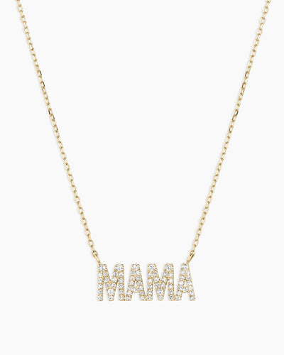 Diamond Pavé Mama Necklace