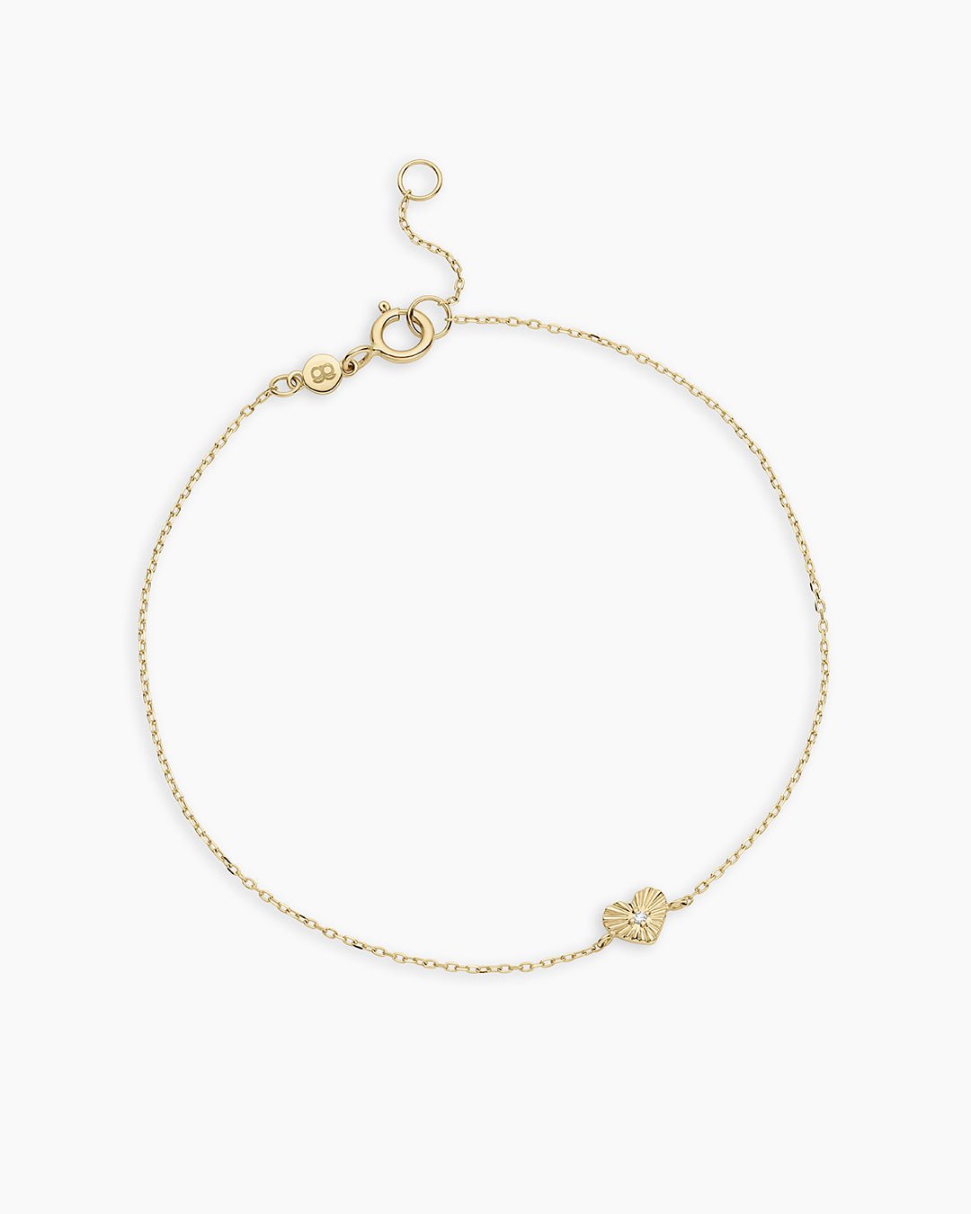 Diamond Vintage Heart Bracelet || option::14k Solid Gold